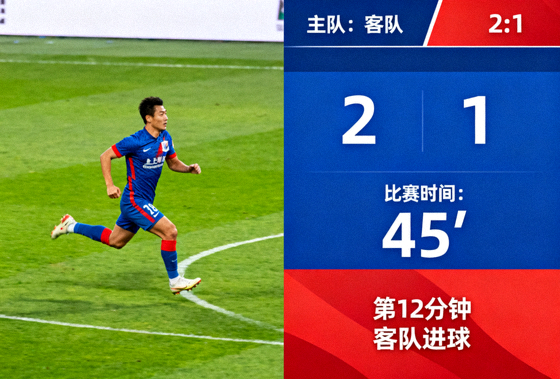 赛事直播画面与实时比分数据展示界面